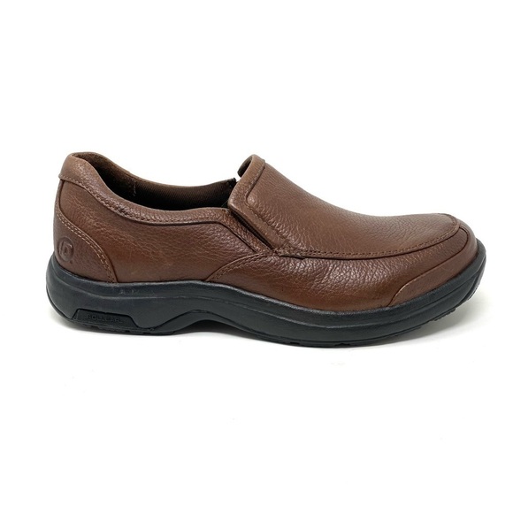 Dunham Battery Park Leather Slip On Brown - Picture 1 of 8